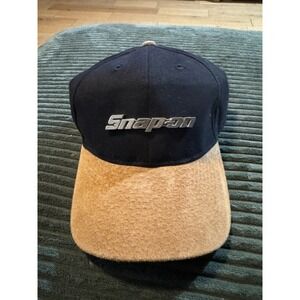 Snap-on Hat Black and Beige‎ Baseball Cap Toppers Inc One Size